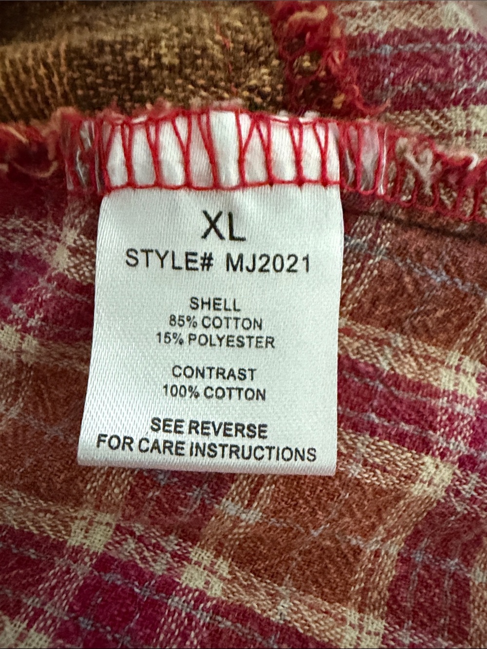 Oli & Hali Light Blue Denim Vest with Mixed Plaid - Picture 5 of 6